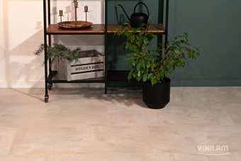 WPC CERAMO VINILAM STONE 8 мм  71615 Бетон Белый 8 mm