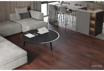 ПВХ плитка VINILPOL GLUE 8877 -EIR Орех Американский Glue