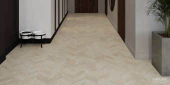 ПВХ плитка VINILAM  PARQUET CHEVRON Glue RI4777CL7 Шеврон Бриссак Glue