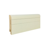 Напольный плинтус CROWNWOOD МДФ R9 грунтованный + вставка гладкая 8х18 грунтованная