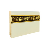 Напольный плинтус CROWNWOOD МДФ R9 глянцевый RAL + вставка фигурная 12*30 престиж