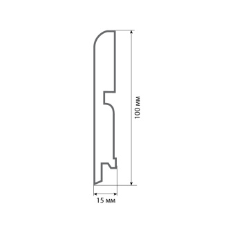 Напольный плинтус Finitura dekor R13 100х15х2400/ 100