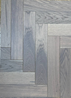 CROWNWOOD Английская елка 90° 2-х слойная (шип-паз) Гармония 100909 (Порода: Дуб Рустик) 600 x 100 x 13.5 / 0.96м2