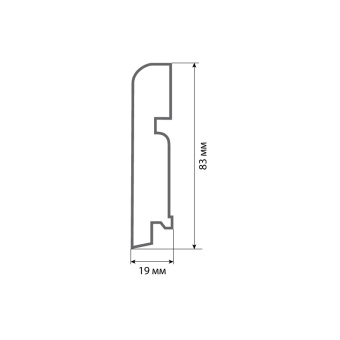 Напольный плинтус Finitura dekor R13 83х19х2400/ 100