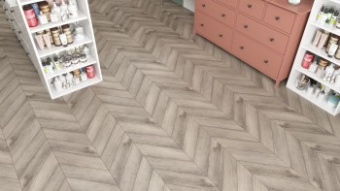 ПВХ-плитка Alpine Floor  Chevron Alpine LVT Дуб Исида ECO 20-8