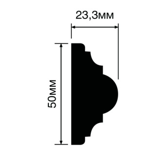 Молдинг HI WOOD D50V1/ 50 х 23.3 х 2000